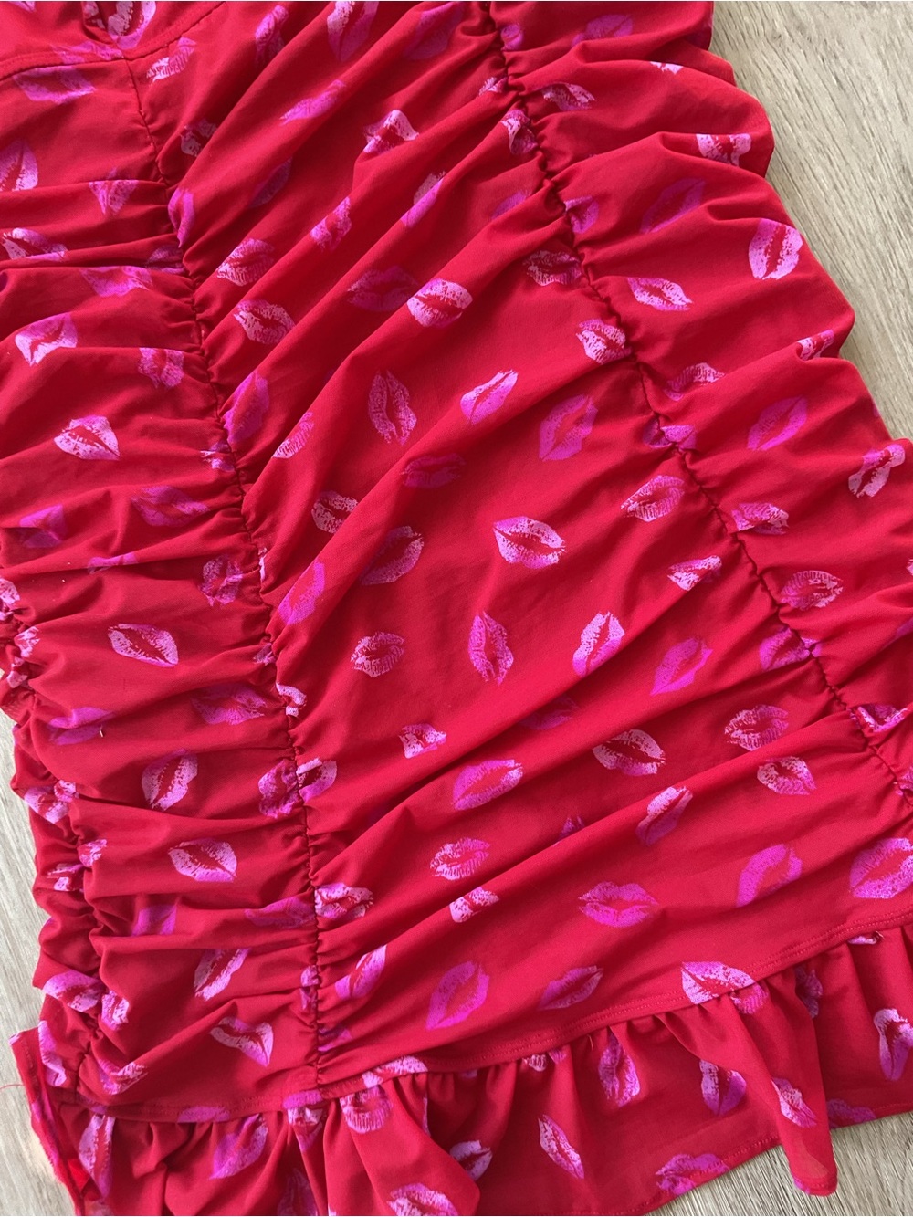 Torrid Ruched Mesh Ruffle Bodycon Chemise Size 1 - Picture 7 of 12